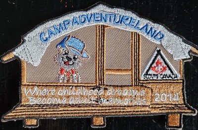 ''Camp Adventureland'' at Woodland Trails  (2014) Scouts Canada, Badge Patch Crest
