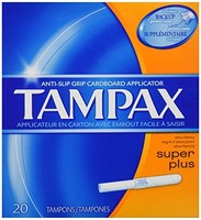 5 Pack - Tampax Cardboard Applicator, Super Plus Absorbency Tampons, 20 Each on sale 5 Pack - Tampax Cardboard Applicator, Super Plus Absorbency Tampons, 20 Each on sale