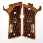 Beretta 92X Performance Turkish Walnut Wood Gun Grips NEW SET Nice Metal Logo