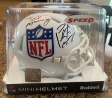 Peyton Eli Archie Manning signed mini helmet Steiner