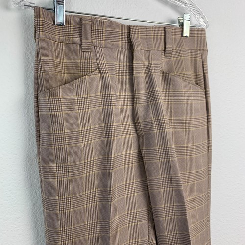 Vintage 1970er Levi's Panatela kariert Polyester Disco Freizeit Hose Herren 29x31 - Bild 2 von 5