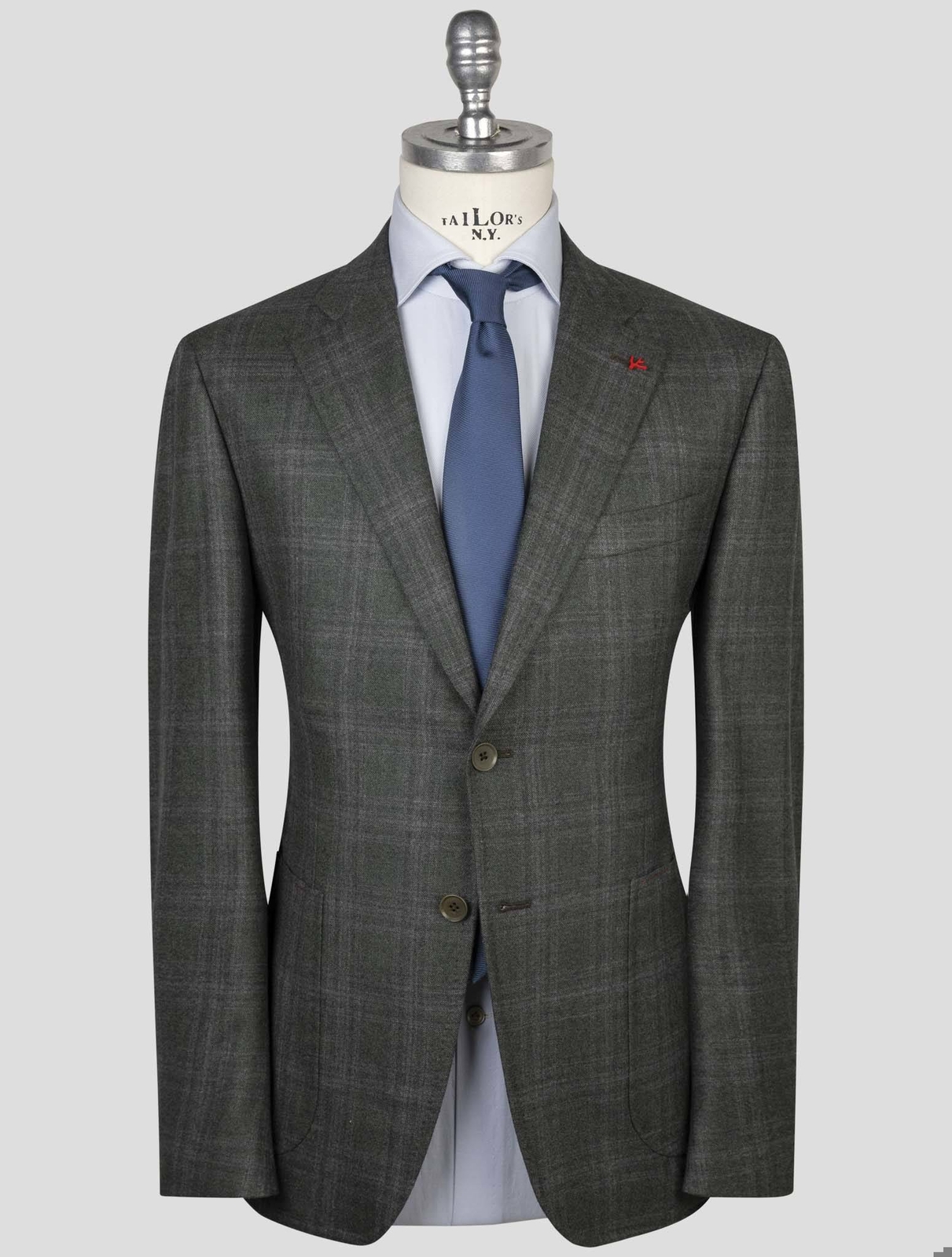 Мужской шерстяной костюм Isaia Green YX175