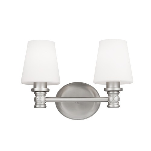 Feiss VS22102SN Xavierre 2-Light Bath Vanity in Satin Nickel