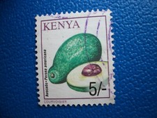 Kenia, 2001, Tropische Früchte, Avocado, gestempelt
