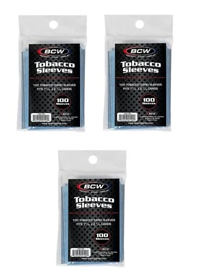 (300) BCW Tobacco Sleeves Mini Trading Card Size Fits A&G Minis (3 Packs)