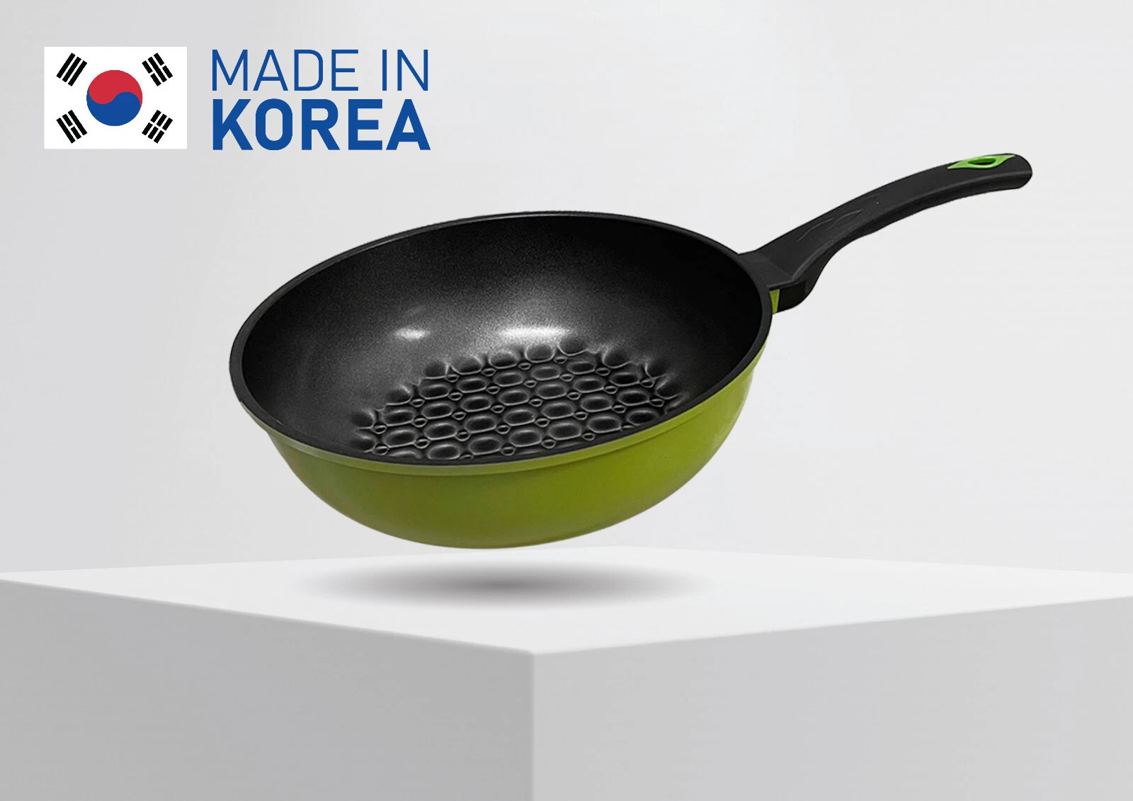11'' (28cm) 3D Diamond Coating Nonstick Wok Cookware Pot Pan Cooking
