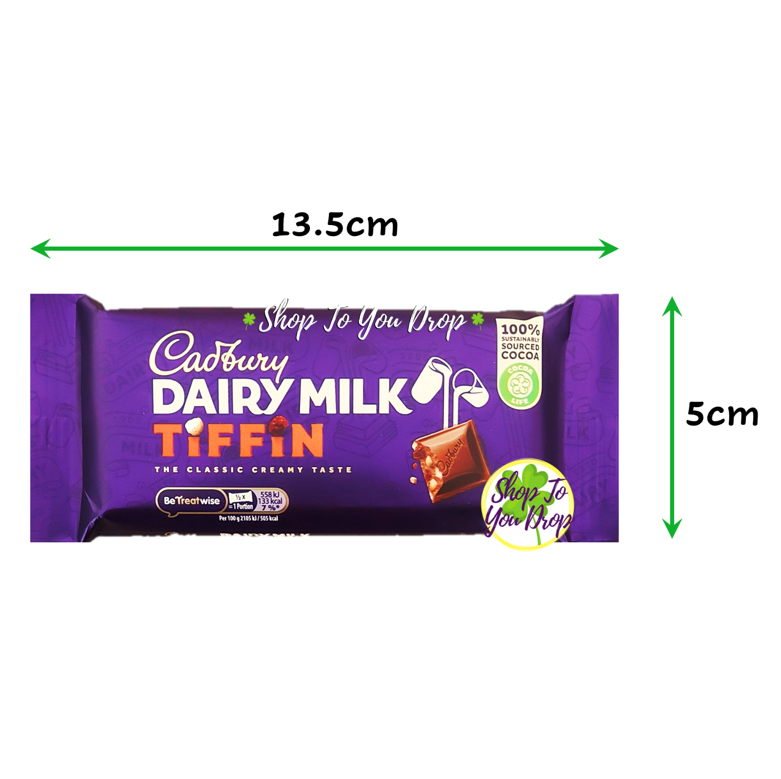 IRISH CADBURY CHOCOLATE DAIRY MILK TIFFIN BAR 53g Present Gift☘️🍫