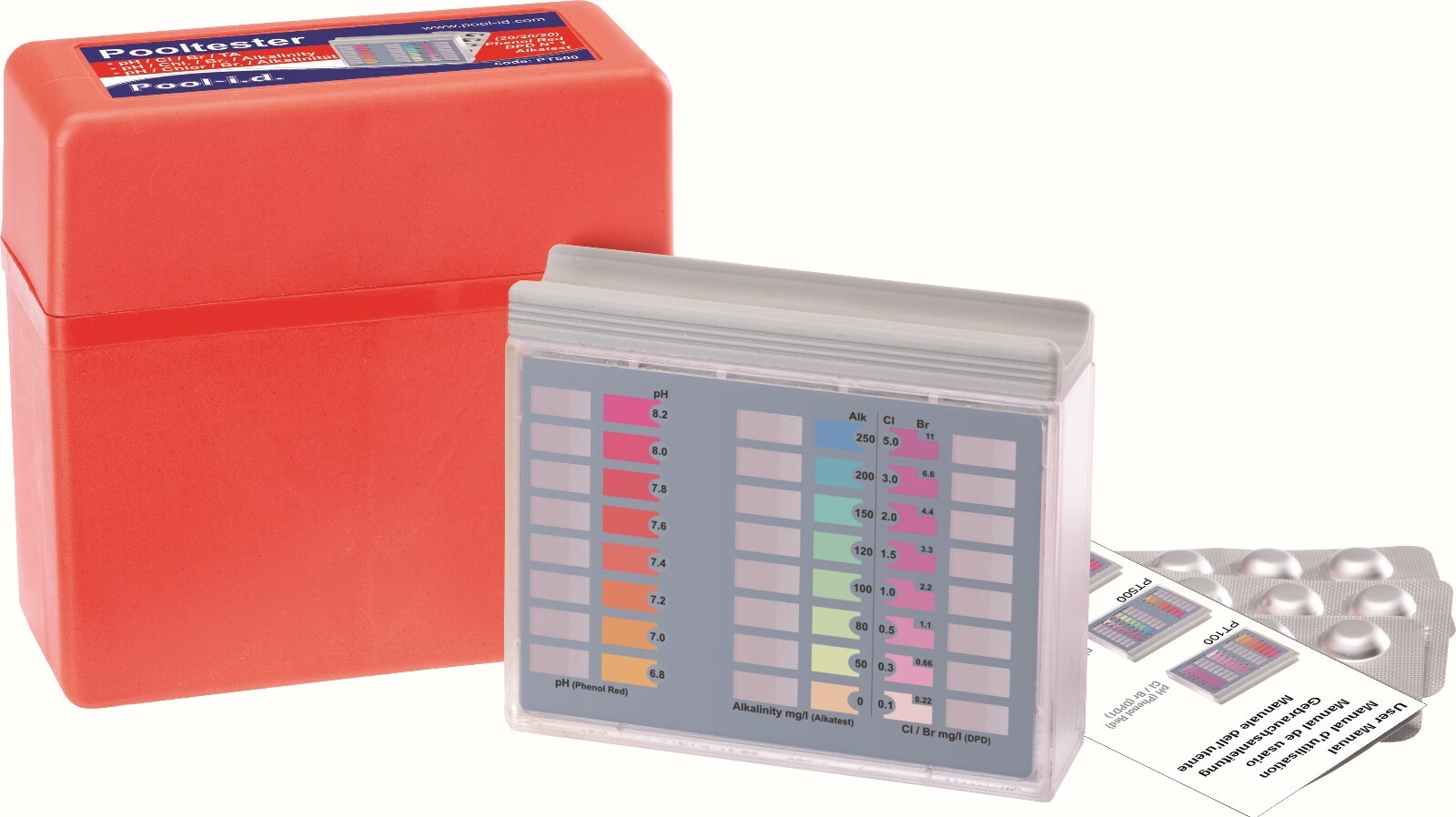 Estuche Analizador Pooltester Cloro / Bromo, pH y Alcalinidad