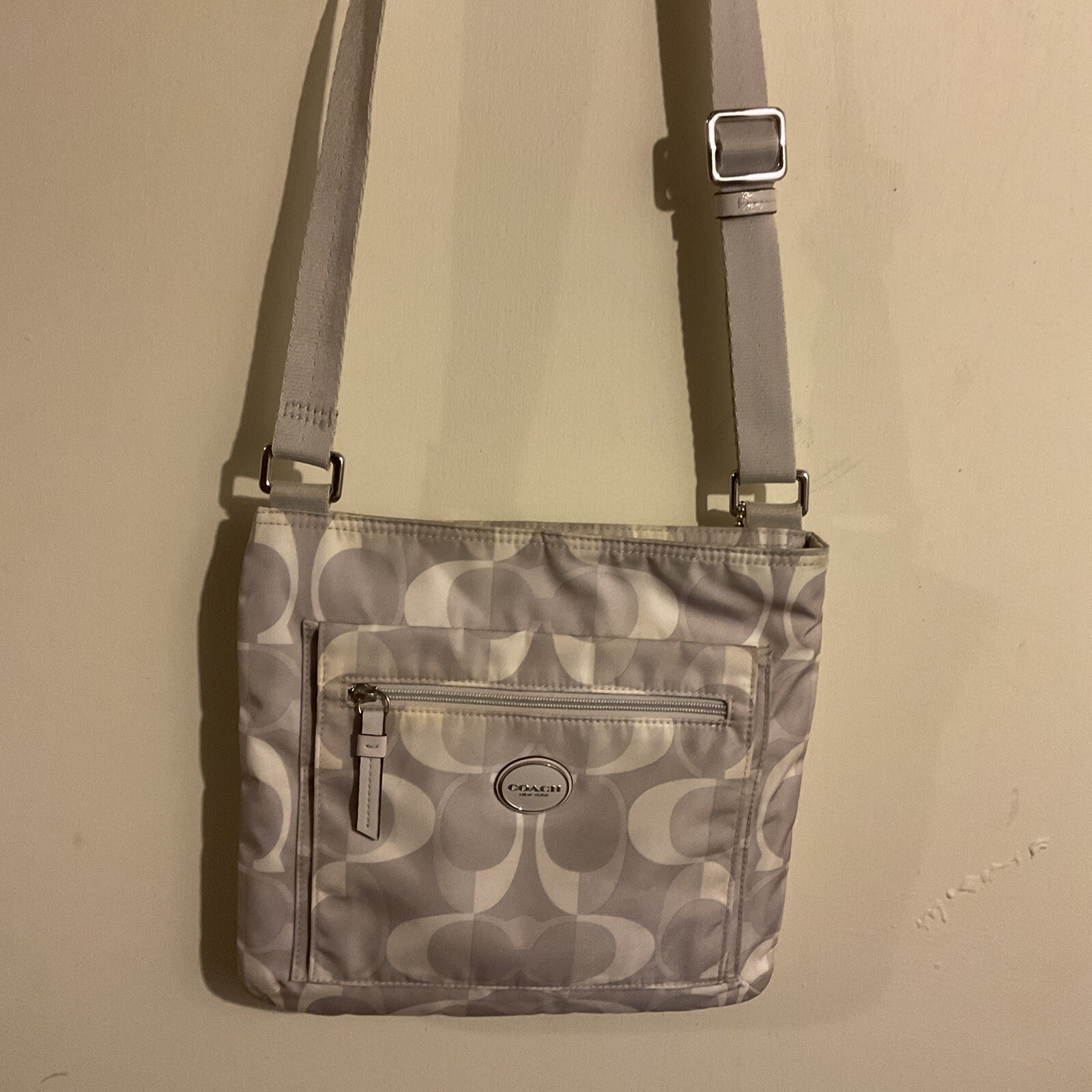 Coach Canvas Messenger Crossbody Bag Gem