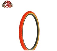 ALTA Bicycle DURABLE Tire 24" x 1.75" HF-143G Red/Gum COMP III BMX 50 PSI !