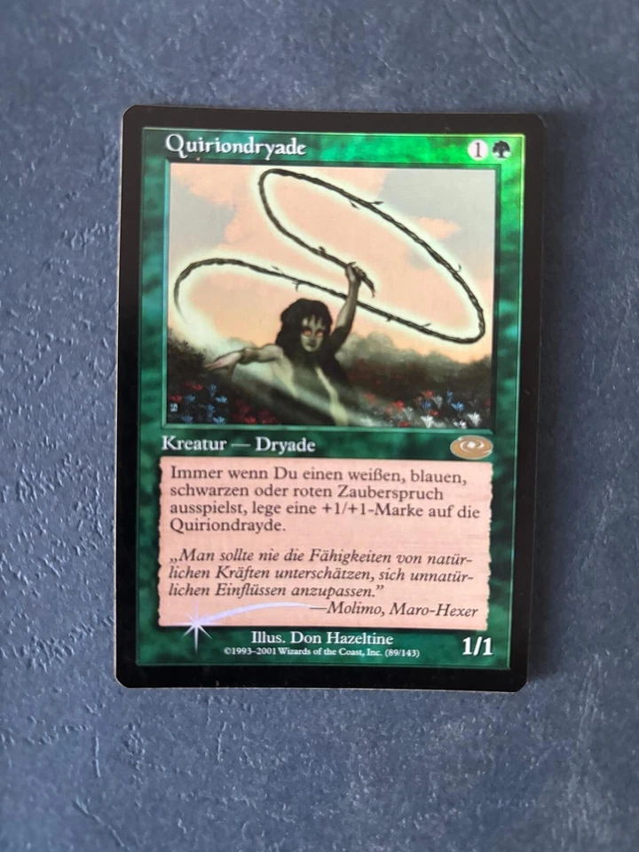 MTG GERMAN FOIL PLANESHIFT QUIRION DRYAD MAGIC THE GATHERING RARE CREATURE GREEN - Image 3 of 4