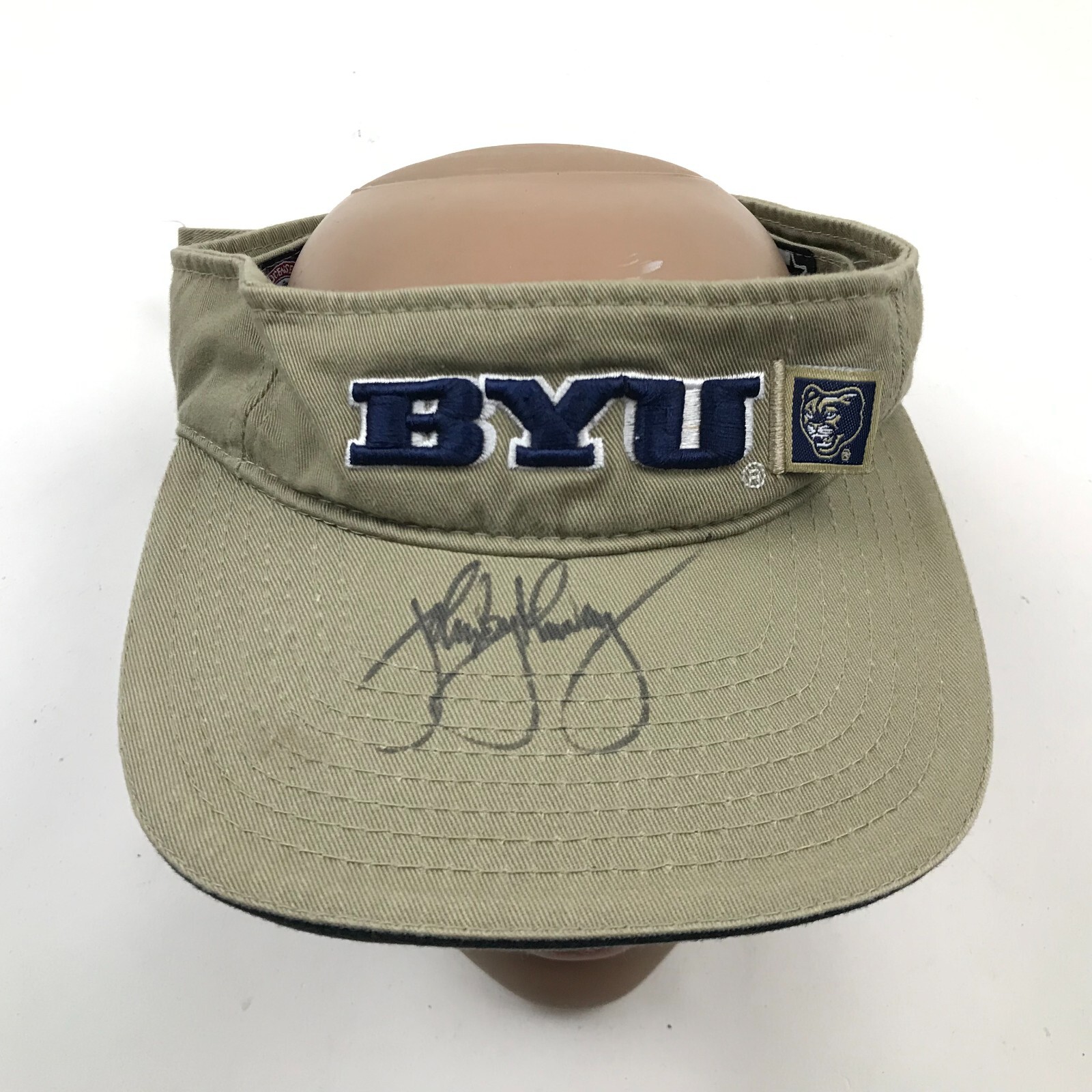BYU Cougars Visor Hat Cap Strapback Starter Beige Embroidered NCAA