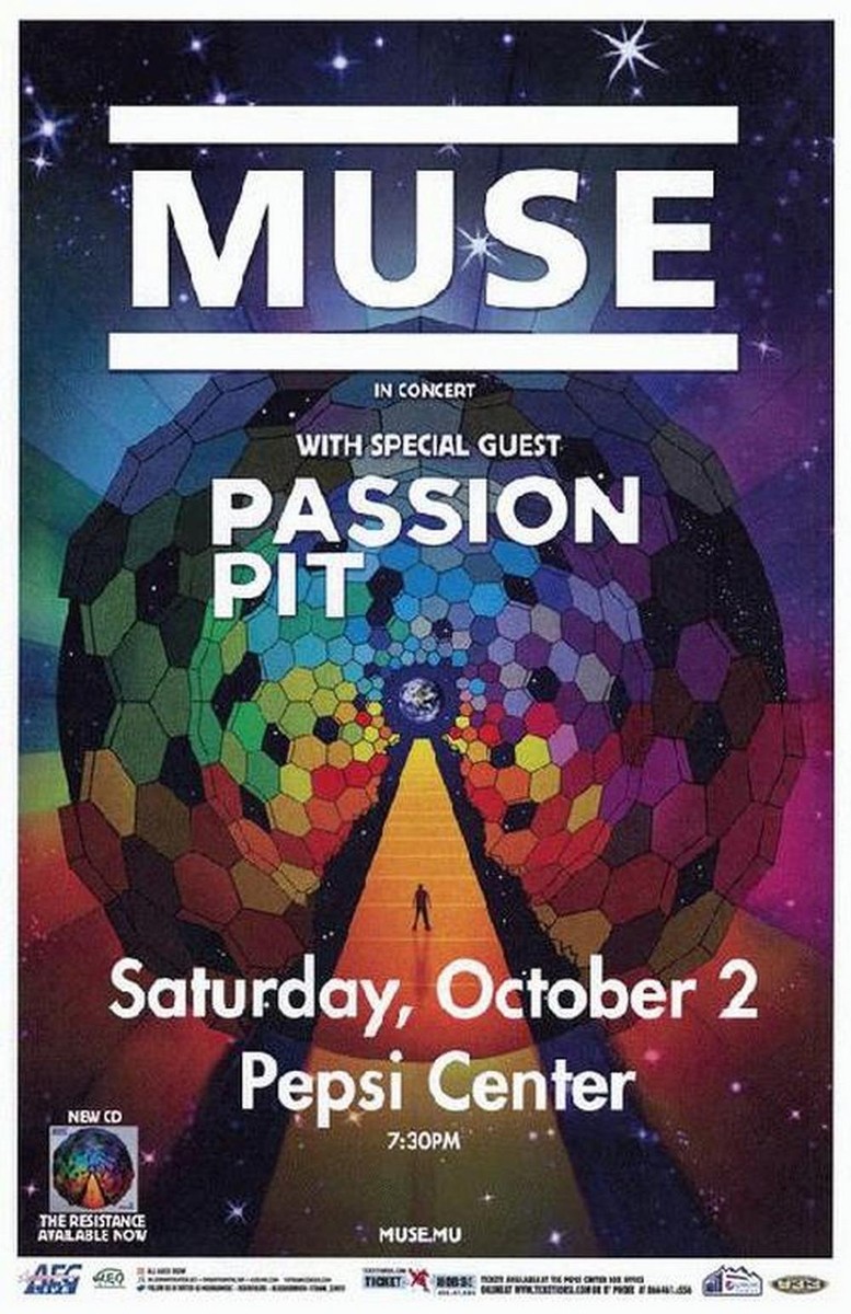 MUSE PASSION PIT 2010 DENVER CONCERT POSTER | eBay