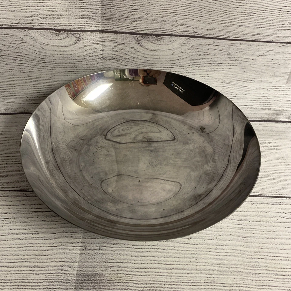 "Cuenco de placa vintage Reed & Barton plateado # 195 redondo sólido 1945 raro 9""!!! Foto 2 de 4