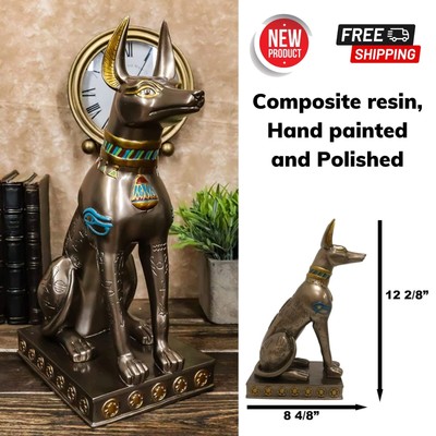 Large Egyptian Jackal Dog Anubis Statue Deity God of Mummification Decor Gift