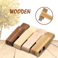 Memory Stick Flash Drive Wooden Swivel Key Thumb U Disk 32GB Storage USB 2.0