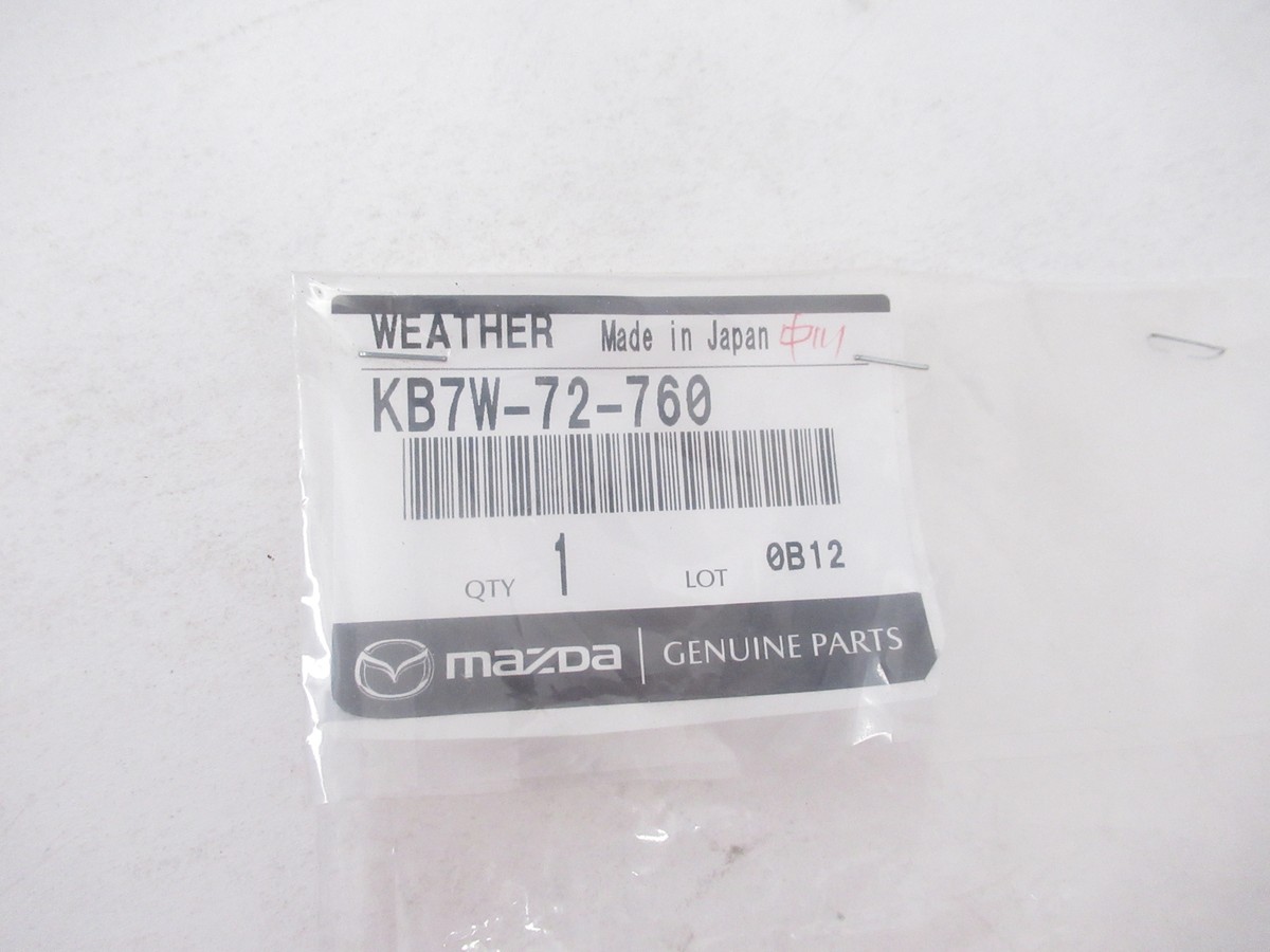 Genuine OEM Mazda KB7W-72-760 Passenger Rear Door Weatherstrip Genuine OEM Mazda KB7W-72-760 Passenger Rear Door Weatherstrip
