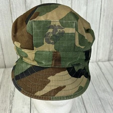 Army Hat Woodland Camouflage Utility Cap Military Size Medium Camo Eagle