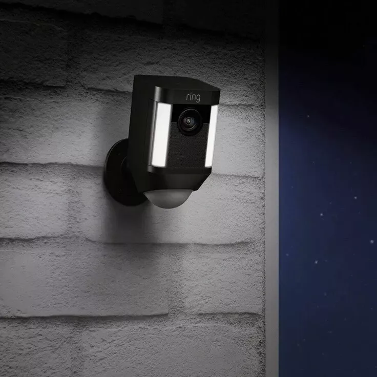 Ring Battery Spotlight Camera in Black 2 Pack Fast Free