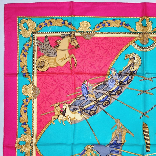 RARE VINTAGE HERMES Silk Scarf "Les Bissone de Venise" Carre 90 by Annie Faivre - Picture 6 of 15