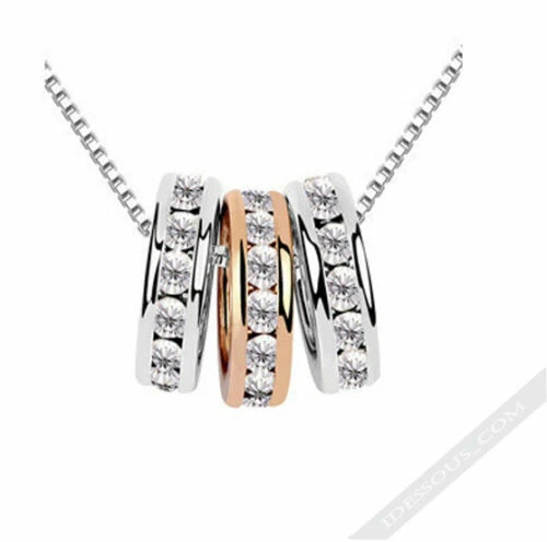 Runde Modeschmuck-Halsketten & -Anhänger Simulierter Diamant