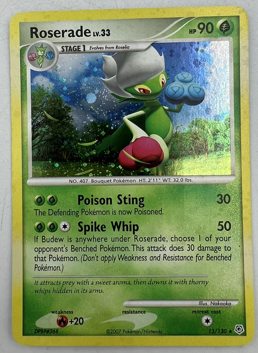 Roserade - 13/130 - Holo Rare Diamond & Pearl Pokemon LP