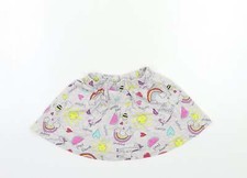 George Baby Grey Cotton Blend Mini Skirt Size 12-18 Months