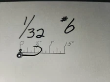 50 1/32oz Ball Head Jigs Bronze Sickle Hooks #10  #8  #6  #4  #2  #1 You Choose