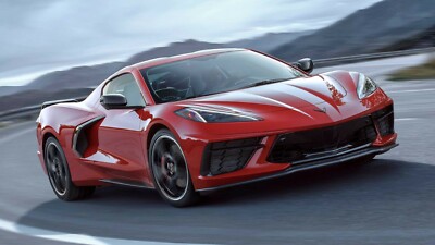 2020 Corvette Stingray Long Beach Red Metallic Tint | 24X36 inch poster 