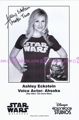Disney Star Wars Weekends 2011 Ashley Eckstein Pre-Signed Photo Ahsoka Tano