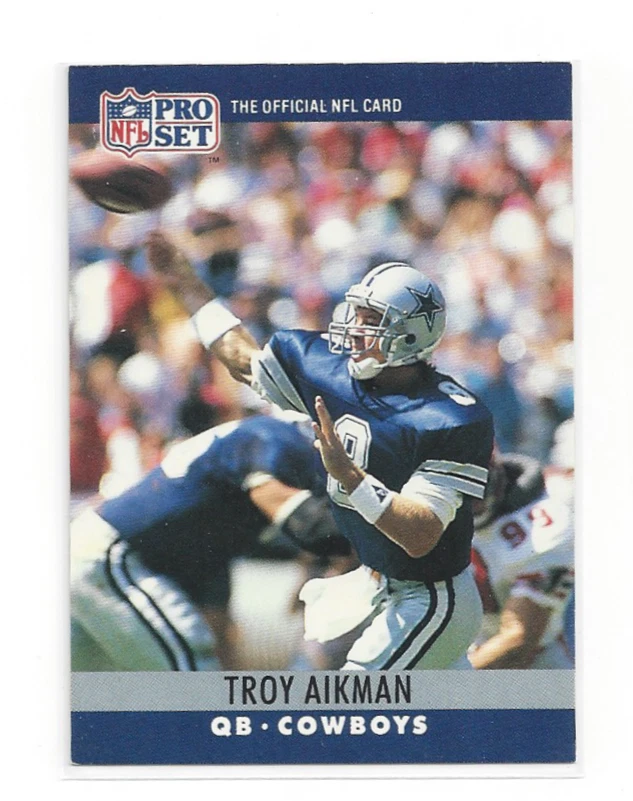 Troy Aikman 1990 Pro Set #78 Dallas Cowboys NFL HOF QB 🔥 Football Card