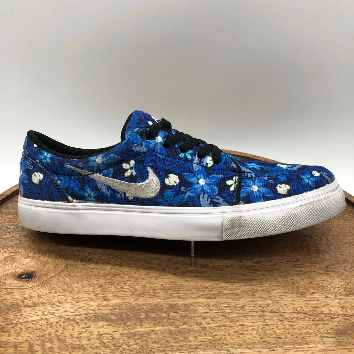 Oral Uganda Viento Nike SB Satire Canvas Premium Blue Floral Skate Shoes Men&#039;s Size 9.5  705193-412 | eBay