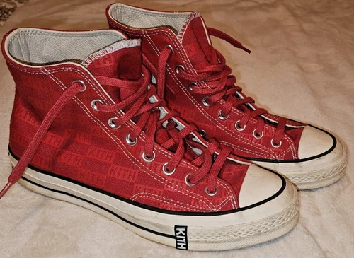 KITH x CONVERSE RED CHUCK TALYOR ALL STAR 70 高帮运动鞋女式 9 男式 7 - 第 15 张/共 19 张