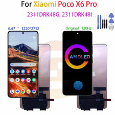 Original 6.67" AMOLED For Xiaomi PocoX6 Pro Lcd Display Touch Screen Digitizer