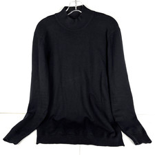 Unbranded Men's Black Longsleeve Soft High Neck Sweater Size M Rayon/Nylon