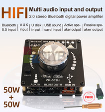 AP50L Bluetooth 5.0 Audio Digital Power Amplifier 50W*2 Stereo Board AUX 12V 24V