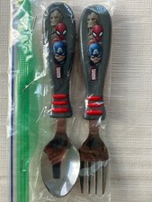 MARVEL Captain America, Spider-Man, Groot Kids Spoon  Fork Set By ZAK Designs
