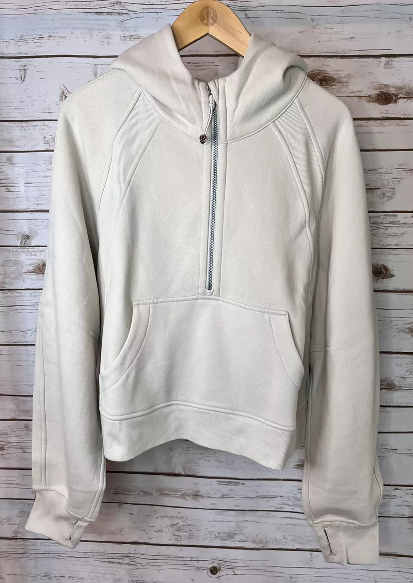 🦄NWT Lululemon Scuba Oversized Half-Zip Hoodie Natural Ivory Size