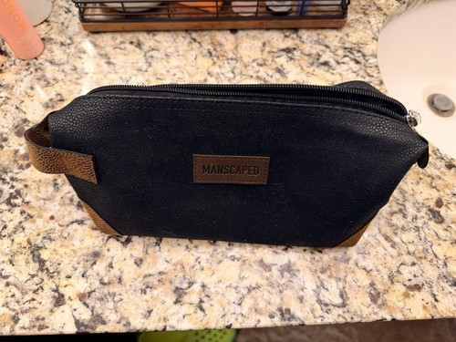 MANSCAPED® The Shed Men's Premium Quality Toiletry Bag, PU Leather Dopp Kit