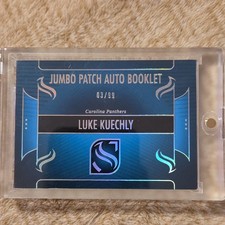 2025 Panini Silhouette Jumbo Patch Auto Booklet Luke Kuechly 03/99 Panthers