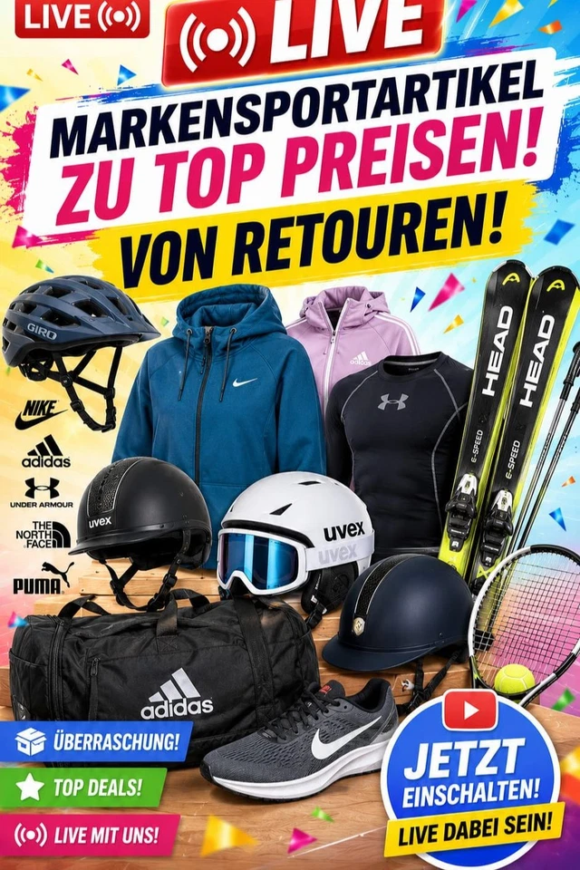 Markenware Sportartikel Retouren zu Top Preisen !!!