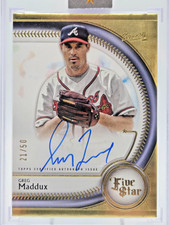 2024 Topps Five Star Greg Maddux Auto On Card 21/50 Braves Cubs HOF  #FSA-GM