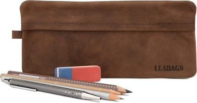 Leder Federmäppchen I Geräumiges Echtleder Federmappe I Federtasche für Beruf Un