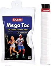 Tourna Mega Tac Overgrips 40 XXL grips White TENNIS - NEW factory irregular