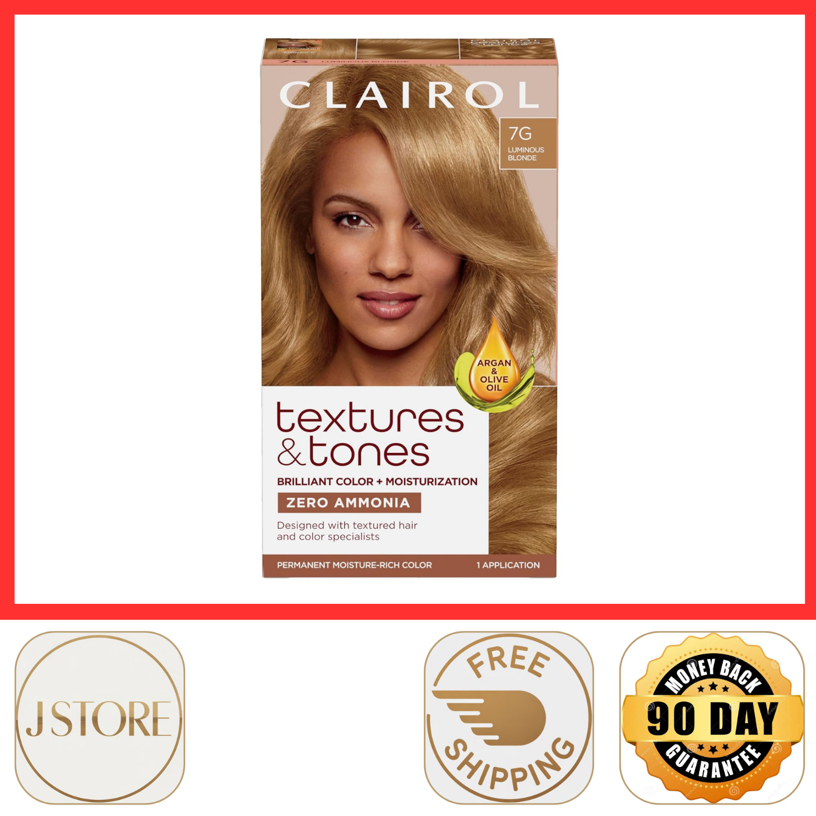 Clairol Textures & Tones Permanent Hair Dye Ammonia-Free ( C