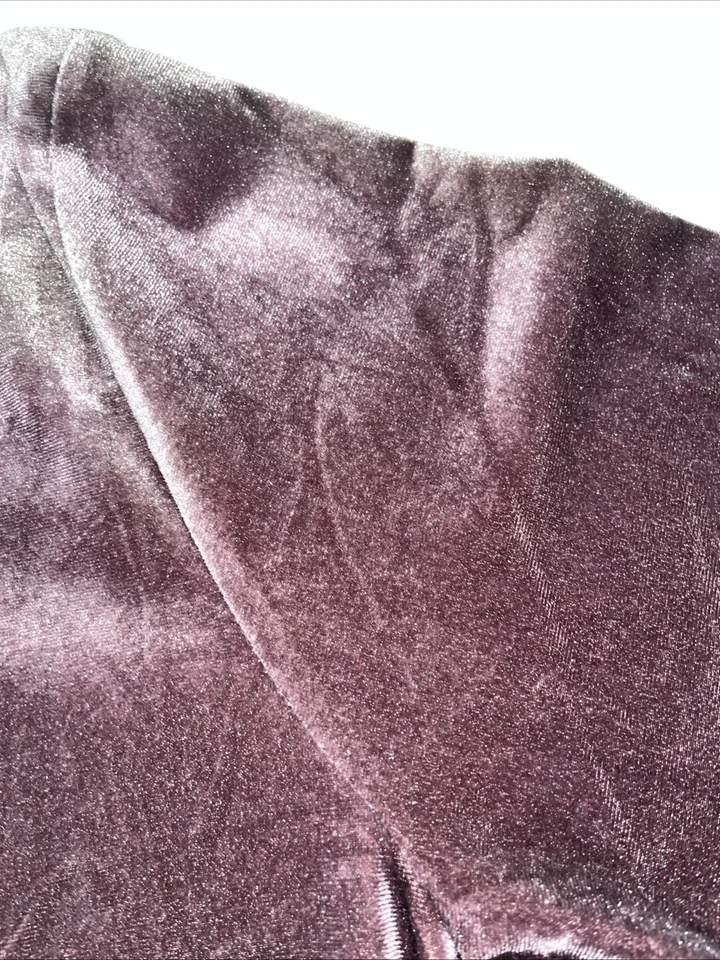 Women’s 2xl Long Sleeve Velvet Button Down Tunic Or Short Dress. Purple - Image 4 of 4