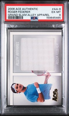 2006 Ace Authentic Grand Slam #AA-6 Roger Federer Grand Slam Alley Apparel PSA 6