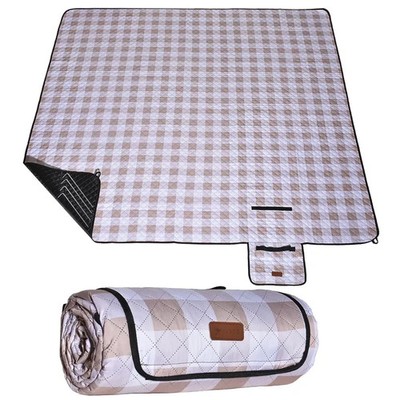 Picknick Outdoor Decke extra groß wasserdicht faltbar Gingham Matte 203x203cm