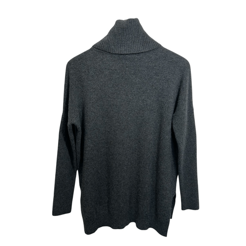 Maglione girocollo Minnie Rose oversize grigio a costine in cashmere, XS/S - Foto 2 di 8