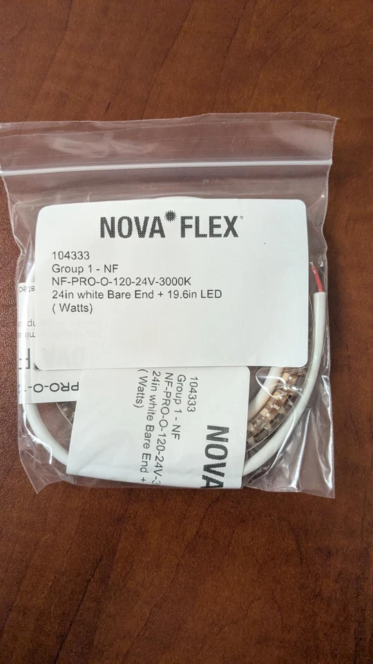 Nova Flex LED Strip 3000K | IP65 Kit | 30x 1.63ft LED with 2ft Hardwire Lead - Image 2 of 4
